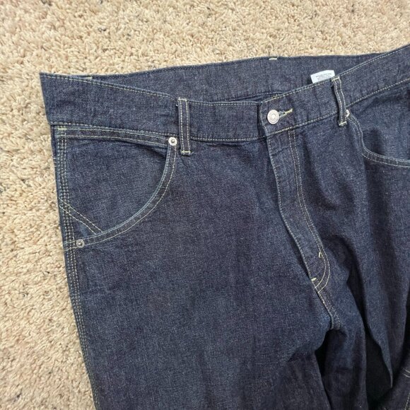 Levis Denim Jeans Mens 36x30 Gray Dark Blue Straight Leg Casual Work Jeans Tools - Picture 4 of 9